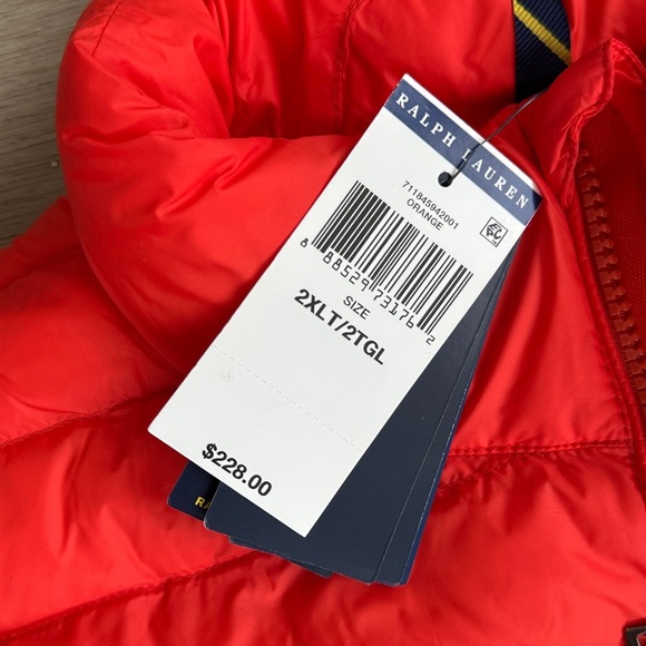 Ralph Lauren Men's Red Quilted Vest The Colden Packable Down Vest - Picture 6 of 9